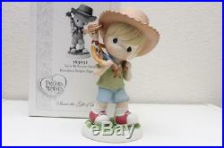 Disney Precious Moment Boy Carrying Toy Story Woody Doll Fig. Shipped from Japan