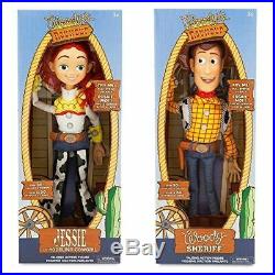 Disney Store Exclusive Toy Story Talking Woody and Jessie Pull String Dolls 16