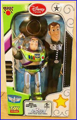 Disney Store Limited Edition Talking Woody and Buzz Lightyear Action Figure Doll