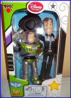 Disney Store Limited Edition Talking Woody and Buzz Lightyear Action Figure Doll