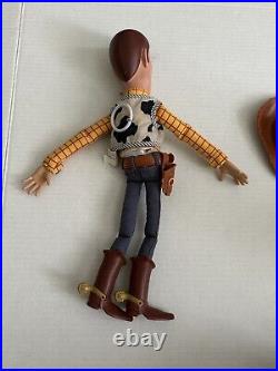 Disney Store Pixar Toy Story Talking Buzz Lightyear Woody Rex doll figure lot