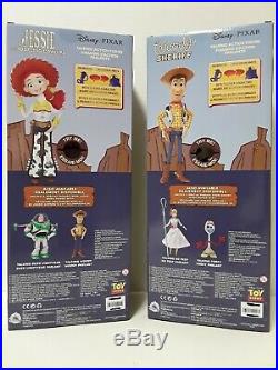Disney Store Toy Story Interactive Talking Pull String 15 Woody & Jessie Doll