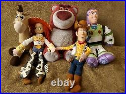 Disney Store Toy Story Lot Woody Buzz Bullseye Jessie Lotso Plush Stuffed Animal