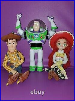 Disney Store Toy Story Pull String Jessie Woody Dolls Talking Buzz Lightyear