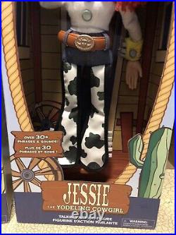 Disney Store Toy Story Talking Woody Roundup & Jessie Roundup Pull-String Dolls