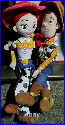 Disney Store Toy Story Woody & Jessie Fabric Dolls -READ
