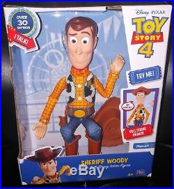Disney TOY STORY 4 WOODY DELUXE PULL STRING TALKING DOLL! Brand New CUTE