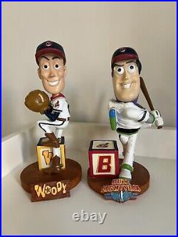 Disney TOY STORY Buzz Lightyear & Woody CLEVELAND INDIANS Bobblehead Set