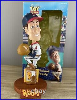 Disney TOY STORY Buzz Lightyear & Woody CLEVELAND INDIANS Bobblehead Set NIB