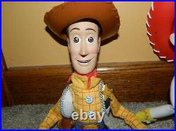 Disney Thinkway Toy Story 15 Talking Pull String Sheriff Woody & Jesse Dolls