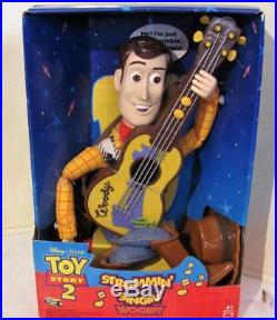 Disney Toy Story 2 Strummin Singin WOODY DOLL with guitar NIB