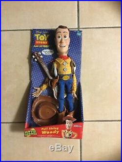 Disney Toy Story 2 Woody Sheriff Pull String Talking Action Figure Doll 16'
