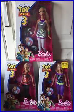 Disney Toy Story 3 Barbie Loves Buzz Barbie Loves Woody Barbie Loves Aliens NEW
