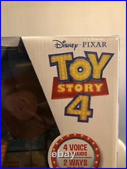Disney Toy Story 4 Sheriff Woody Interactive Drop-Down Action Figure Doll NIB