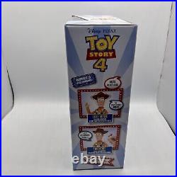 Disney Toy Story 4 Sheriff Woody Interactive Drop Down Action Figure Doll New