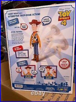 Disney Toy Story 4 Sheriff Woody Interactive Drop Down Action Figure Doll New in