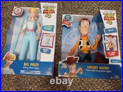 Disney Toy Story 4 Sheriff Woody and Bo Peep Pull-String Talking Action Figures