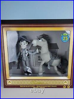 Disney Toy Story 4 Woody & Bullseye Figures 13-Inch Plush Set Retro