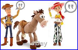 Disney Toy Story Bullseye plush TALKING Woody & Jessie action figure doll set