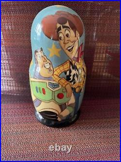Disney Toy Story Buzz And Woody Russian Nesting Dolls Nearly 9