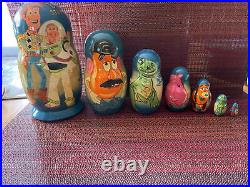 Disney Toy Story Buzz And Woody Russian Nesting Dolls Nearly 9 Signed By Artist