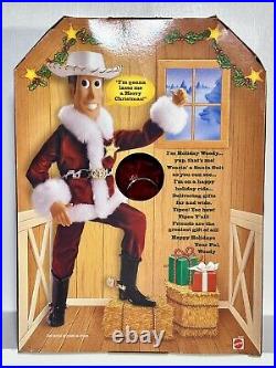 Disney Toy Story Holiday Hero Woody Doll Figure NEW 1999 Mattel Boxed Santa RARE