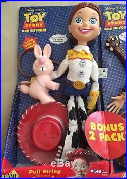 Disney Toy Story Jessie & Woody Pull String Dolls (Combo Pack) Rare