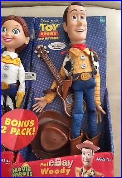 Disney Toy Story Jessie & Woody Pull String Dolls (Combo Pack) Rare