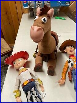 Disney Toy Story Movie Mega Lot Pullstring Jessie Woody Buzz Slinky Bullseye