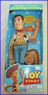 Disney Toy Story Original Pull-string Talking Woody Sheriff Poseable Doll NIB