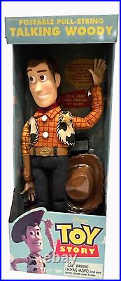 Disney Toy Story Orignial Pull String Talking Woody 1995 New In Box Thinkway