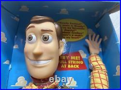 Disney Toy Story Orignial Pull String Talking Woody 1995 New In Box Thinkway