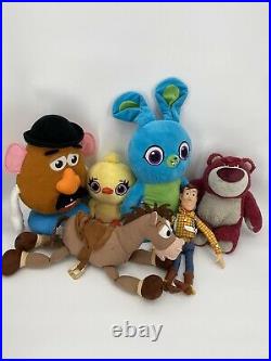 Disney Toy Story Plush Lot of 6 Woody Lotso Potato Head Ducky Bunny Bullseye
