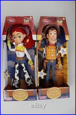 Disney Toy Story Pull String Talking Woody And Jessie Doll Figures Old Version