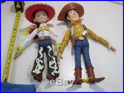 Disney Toy Story Pull String Talking Woody Doll 16 & Jessie Doll Lot of 2