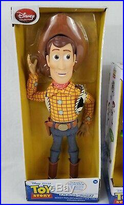 Disney Toy Story TALKING Cowboy Woody + BUZZ Lightyear 16 Action Figure Dolls