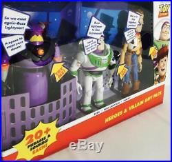 Disney Toy Story Talking Action Figures 3 Doll Set Zurg Buzz Lightyear Woody NEW