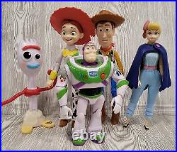 Disney Toy Story Talking Doll Lot 5 Woody Jessie Buzz Bo Peep Forky Talkers