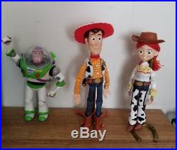 Disney Toy Story Thinkway Talking Jessie, Woody, and Buzz Lightyear Dolls all Work