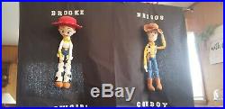 Disney Toy Story Woody & Jessie 24 dolls Pillows set on wall hanging huge vtg