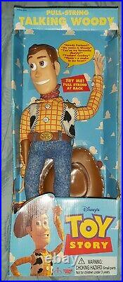 Disney Toy Story Woody Thinkway Pull String Collectible Figure Doll 15 Vintage