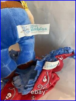 Disney's Babies Woody Toy Story Stuffed Plush Baby Doll Blanket Wrap RARE