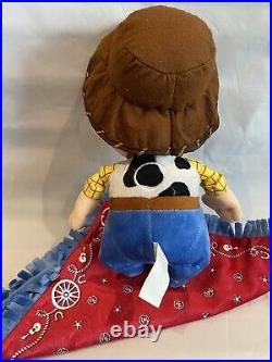 Disney's Babies Woody Toy Story Stuffed Plush Baby Doll Blanket Wrap RARE