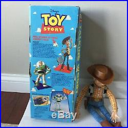 Disney's Toy Story Pull String Talking Woody Doll 1995 Think Way original