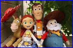 Disney thinkway Toy story plush doll bundle Pete Woody Jessie Bullseye lot