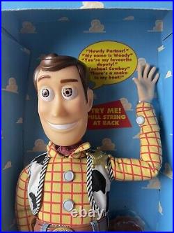 First Edition Toy Story Woody Pull-string Talking Doll Thinkway 16 Item #62943