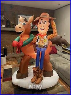 Gemmy Toy Story Christmas Woody And Bullseye Christmas Airblown Inflatable