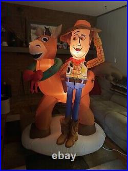 Gemmy Toy Story Christmas Woody And Bullseye Christmas Airblown Inflatable