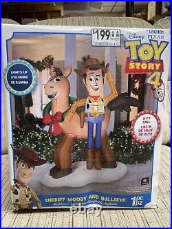 Gemmy Toy Story Christmas Woody And Bullseye Christmas Airblown Inflatable