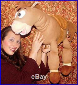 Huge 28 Woodys Horse Bullseye Plush Toy Story Floppy Pillow Authentic Disney